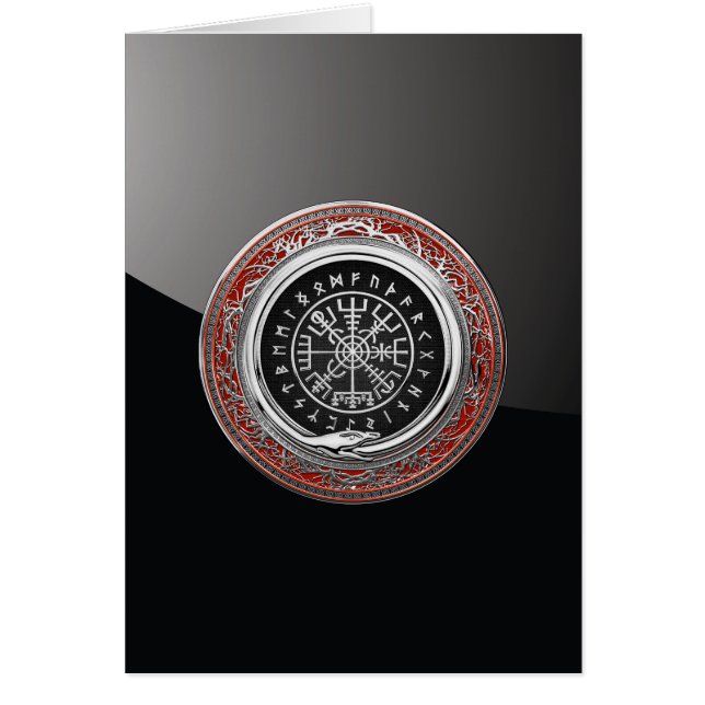 [100] Vegvisir - Viking Silver Magic Runic Compass (Frente)