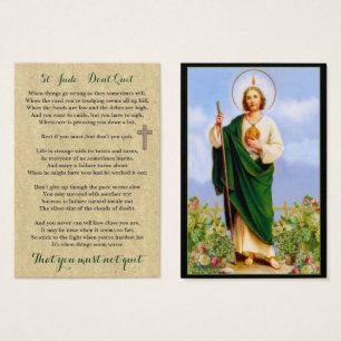 100 x Bolsillo de tarjetas de oración de St Jude N