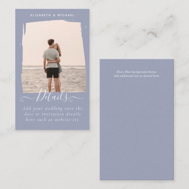 100 x detalles de la invitación a la boda de una f (Anverso / Reverso)