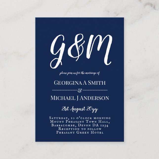 100 x Invitaciones a matrimonio de FOTO con ENVL. (Anverso)