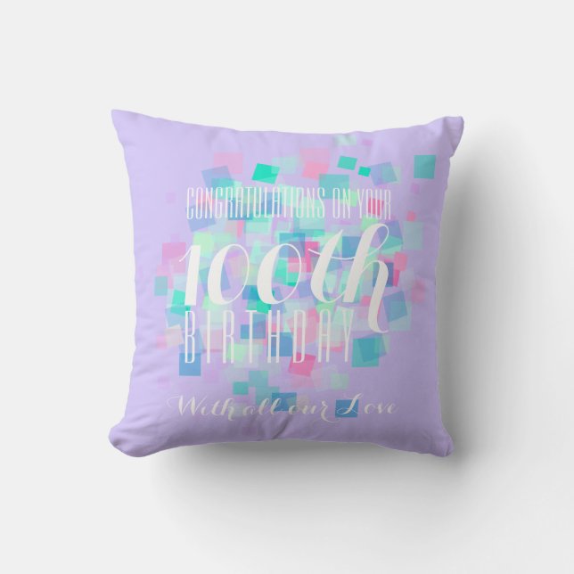 100a almohada de color de malva del personalizado (Anverso)