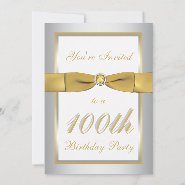 100a invitación del cumpleaños de la plata y del (Anverso)