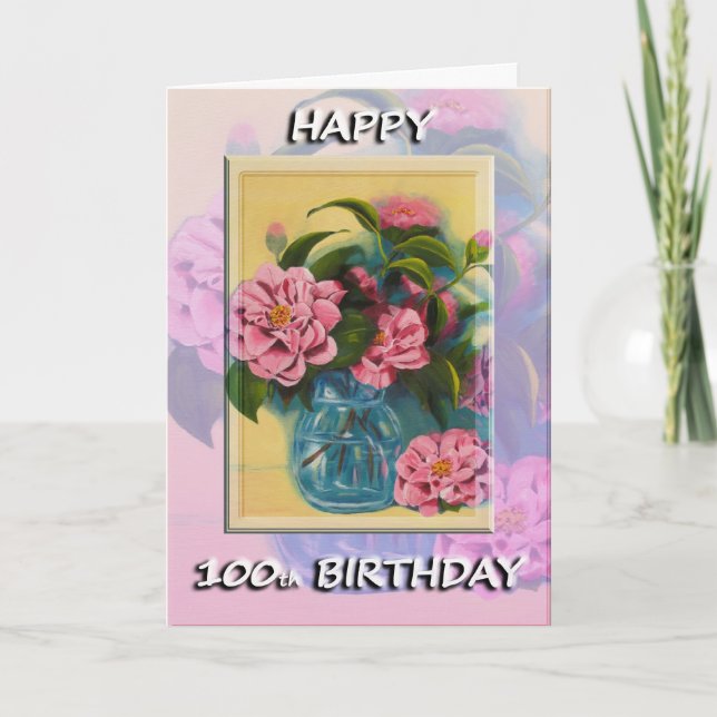 100a tarjeta de felicitación feliz del cumpleaños (Anverso)