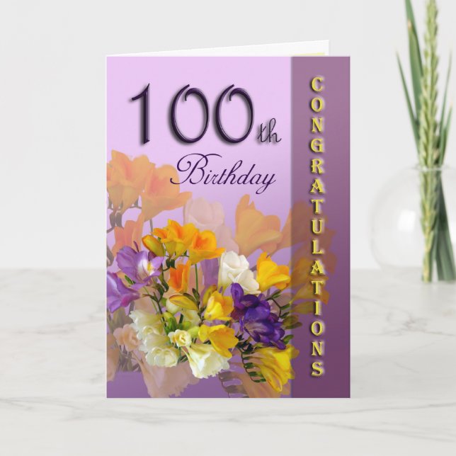 100a tarjeta floral de la enhorabuena del (Anverso)