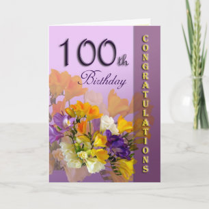 100a tarjeta floral de la enhorabuena del