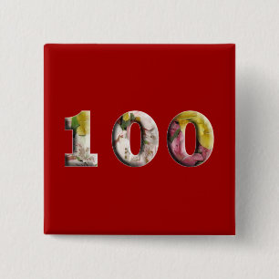 100o Cumpleaños 100 años de botón del jalón