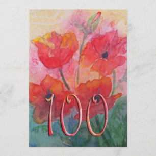 100o Invitación de la fiesta de cumpleaños -