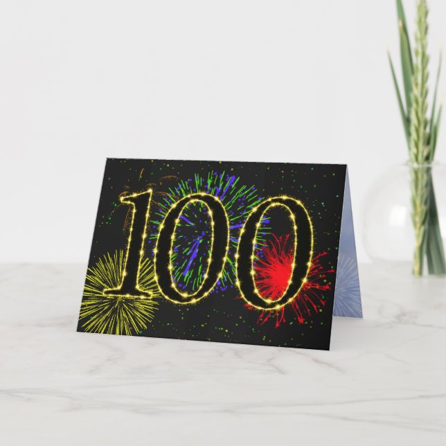 100o Invitación de la fiesta de cumpleaños (Anverso)