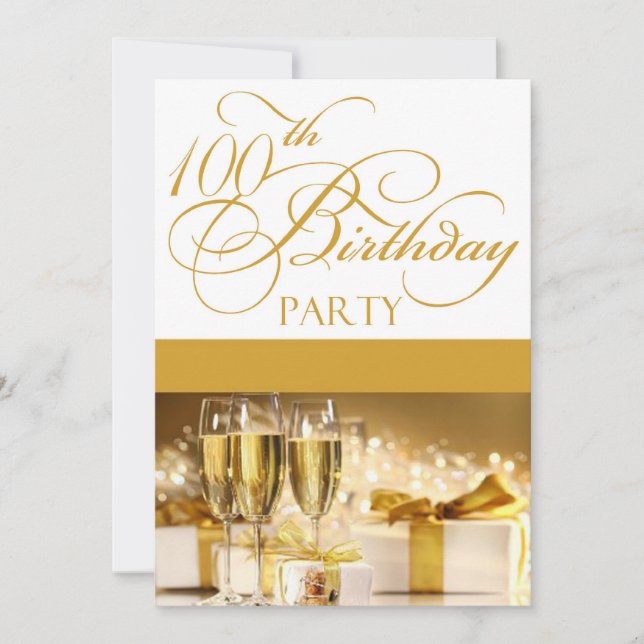100o Invitación personalizada de la fiesta de (Anverso)