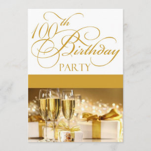 100o Invitación personalizada de la fiesta de