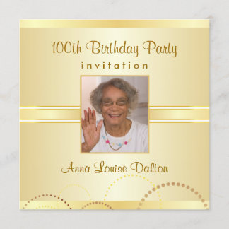 100o Invitaciones de la fiesta de cumpleaños -