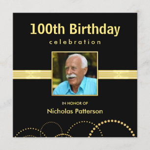 100o Invitaciones de la fiesta de cumpleaños -