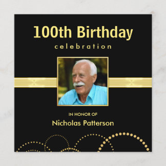 100o Invitaciones de la fiesta de cumpleaños -