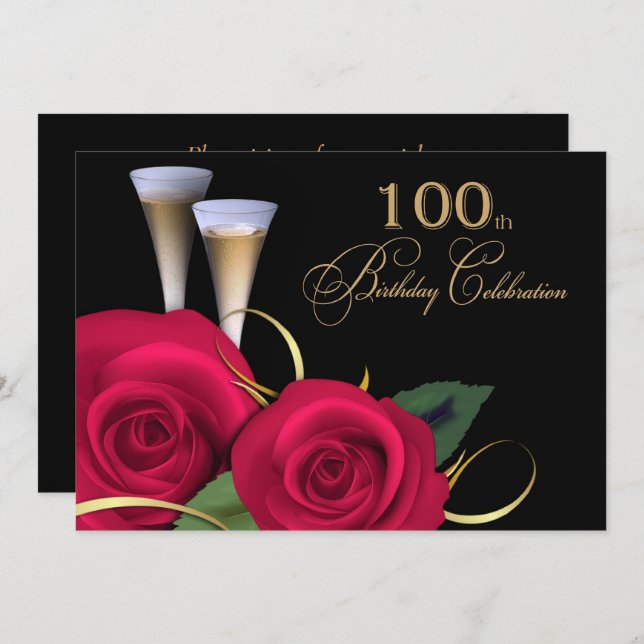 100o Invitaciones del personalizado de la (Anverso / Reverso)