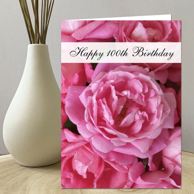 100o Tarjeta de cumpleaños - rosas por 100 años (Subido por el creador)