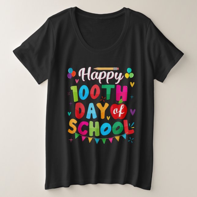 100Th Day Of School For Teachers Kids Happy 100 Da (Anverso del diseño)