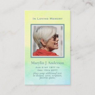 100x Tarjeta conmemorativa de oración de Naranja d