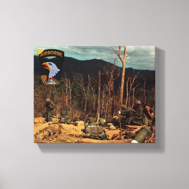 101ª división aérea vietnam estampado de lienzos (Anverso)