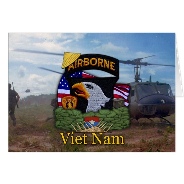101ª división aérea vietnam vets Card (Anverso (Horizontal))