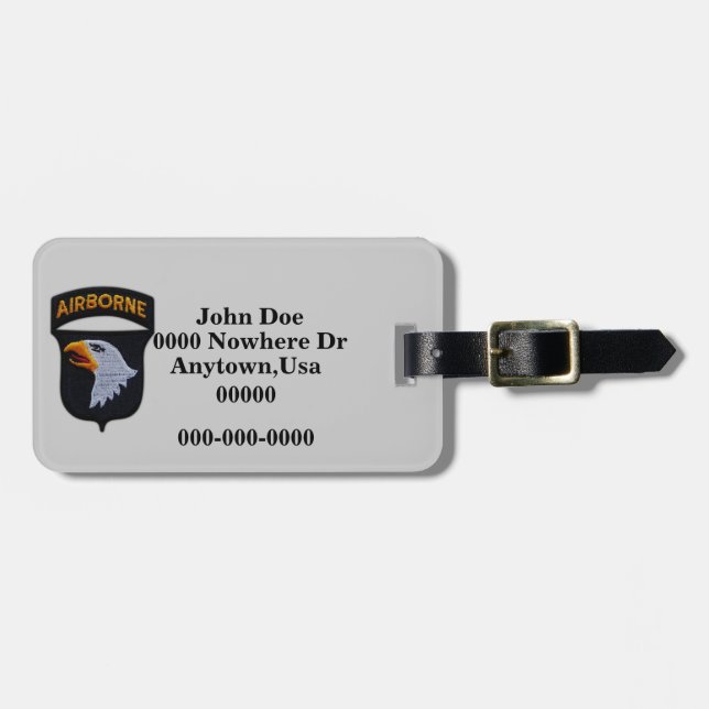 101ª etiqueta de equipaje de la división aérea (Frente Horizontal)