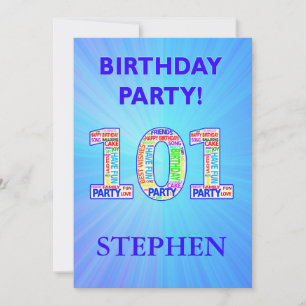 101ª invitación a fiesta de cumpleaños Añadir un n