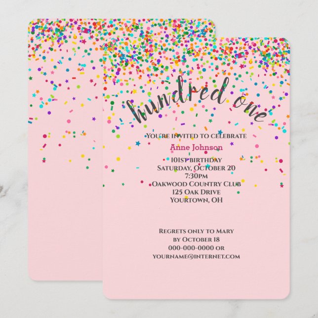 101ª invitación a la conferencia de la fiesta de c (Anverso / Reverso)