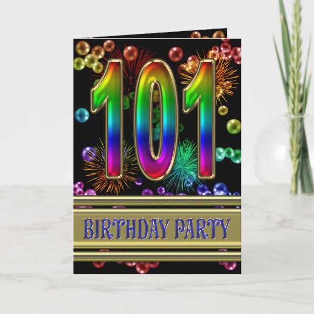 101ª invitación a la fiesta de cumpleaños (Anverso)