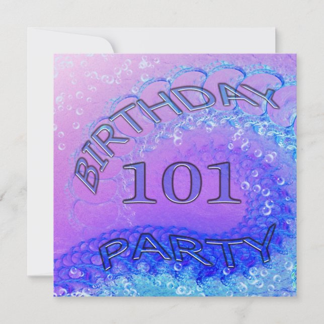 101ª invitación a la fiesta de cumpleaños, resumen (Anverso)