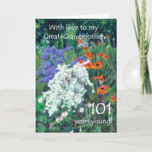 101ª tarjeta de cumpleaños para la abuela - Jardín