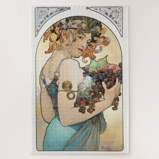 1014 Rompecabezas - Dama Con Uvas Mucha (Vertical)