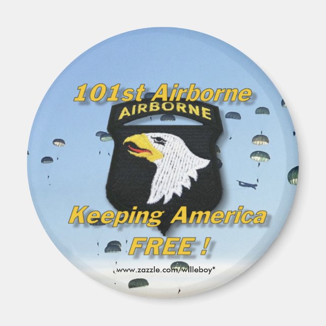 101.ª neverita aerotransportada imán parche ejérci (Frente)