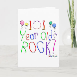¡101 años de la roca! Tarjeta de felicitación