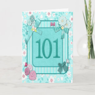 101a tarjeta de cumpleaños con las flores