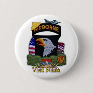 101o botón de la guerra de Vietnam de la división