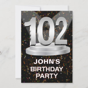 102ª invitación a fiesta de cumpleaños Añadir un n
