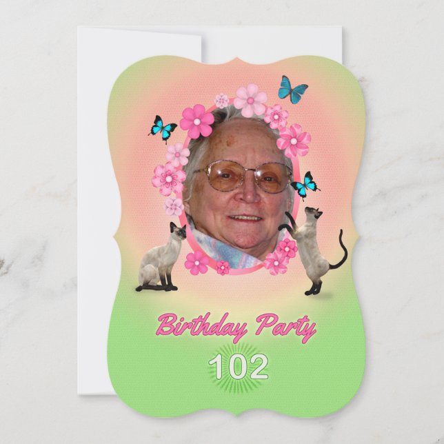 102ª invitación a la fiesta de cumpleaños (Anverso)