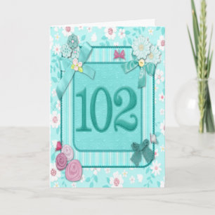 102a tarjeta de cumpleaños con las flores