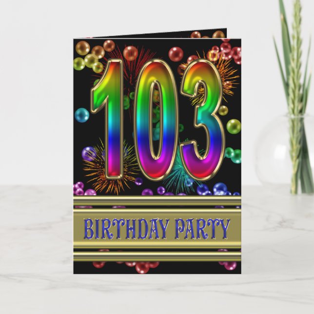 103a. Invitación a fiesta de cumpleaños (Anverso)