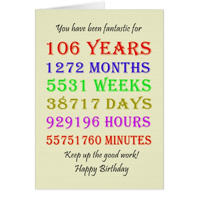 106.º aniversario (Frente)