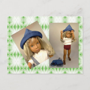 107 Gingham Rubias Holiday tarjeta postal