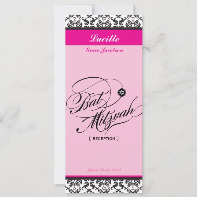 107 INVITACIONES Jodene - BAT MITZVAH :: Recepción (Anverso)