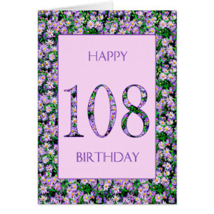 108.º cumpleaños: Daisies púrpura