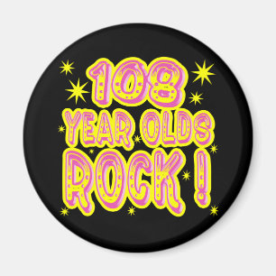 ¡108 años de la roca! Imán (rosado)