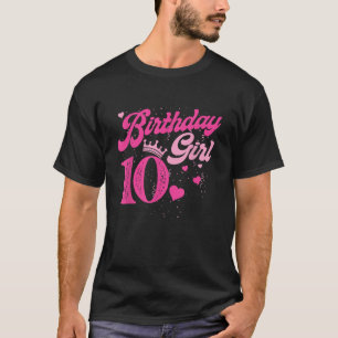 10.ª Chica de cumpleaños Corona con camiseta de cu