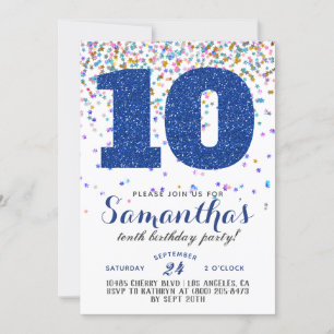 10.ª Invitación a Confetti de Cumpleaños