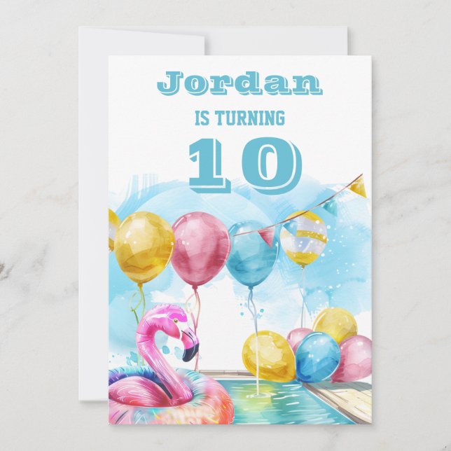 10.ª invitación a la fiesta de cumpleaños (Anverso)