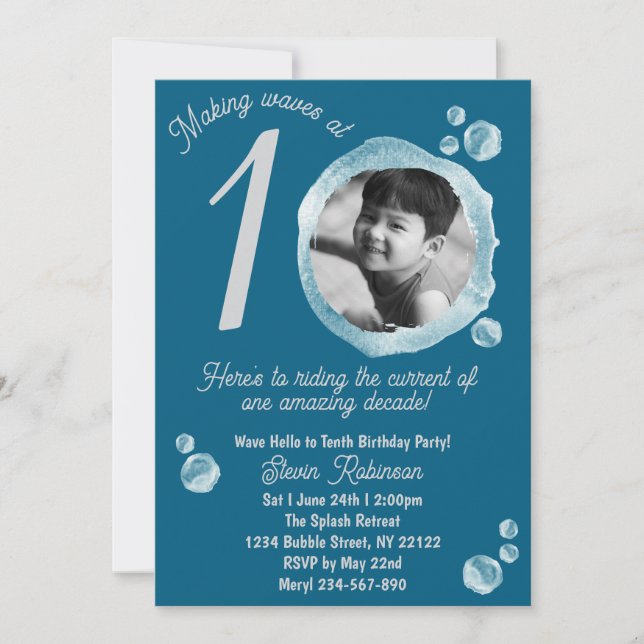 10.ª Invitación a la fiesta de cumpleaños de la bu (Anverso)