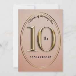 10.ª invitación al aniversario Boda