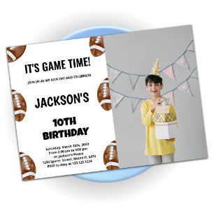 10.ª invitación al cumpleaños del fútbol con foto