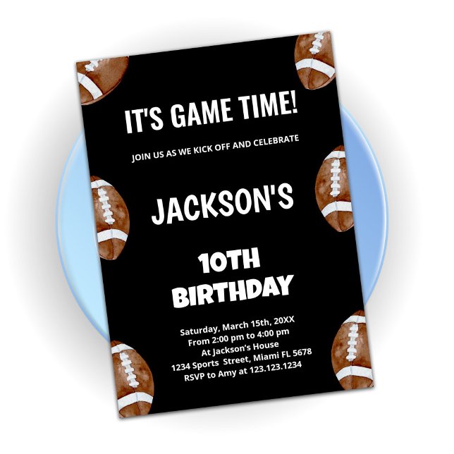 10.ª invitación para el cumpleaños del fútbol negr (Subido por el creador)
